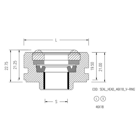Seal Head Repair Kit 46×18 Round Seeger - Lainer Suspension