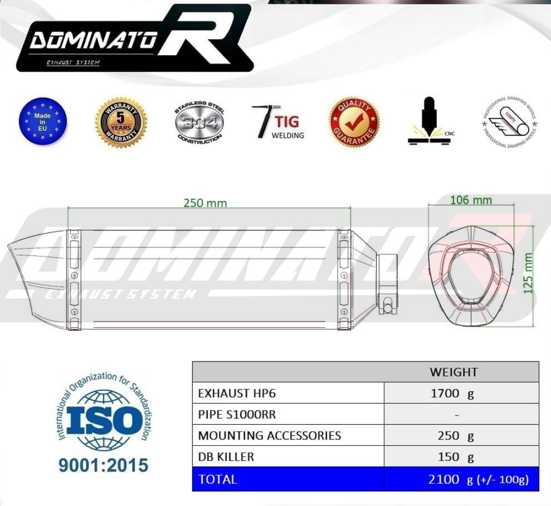 Dominator Exhaust Silencer M1000RR 2021-2022