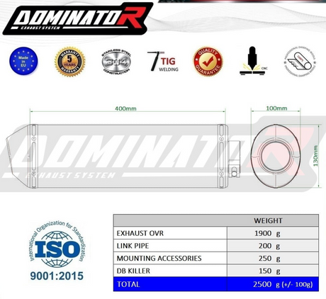 Dominator Exhaust Silencer GAS GAS ES 700 2022 - 2024