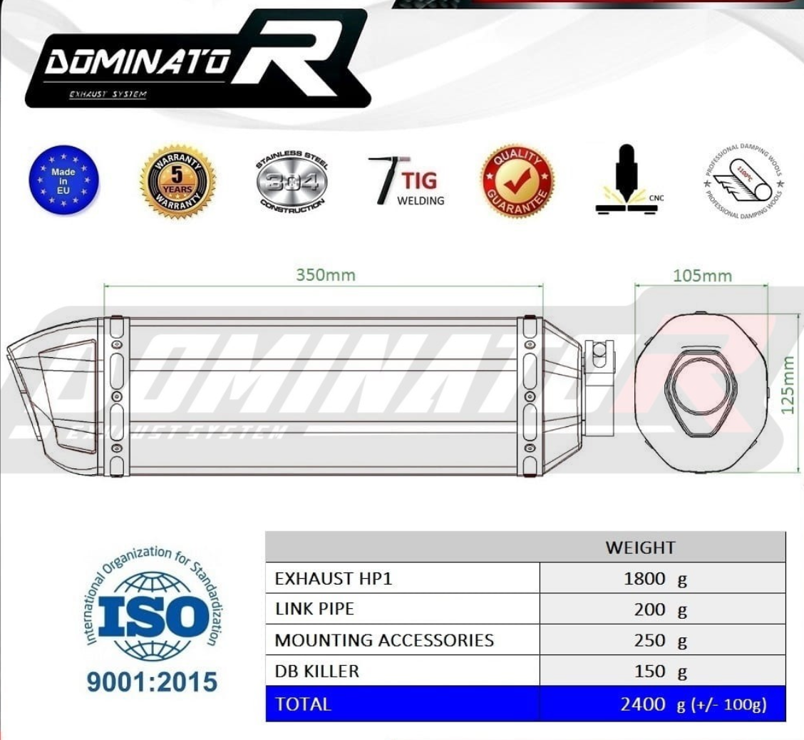 Dominator Exhaust Silencer GAS GAS SM 700 2022 - 2024