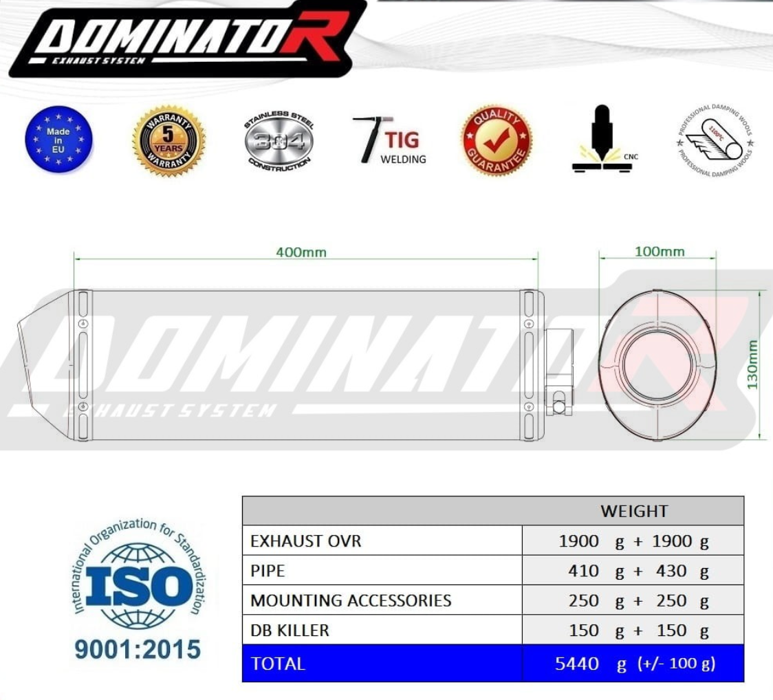 Dominator Exhaust Silencer Honda CBF 1000 2006 - 2009