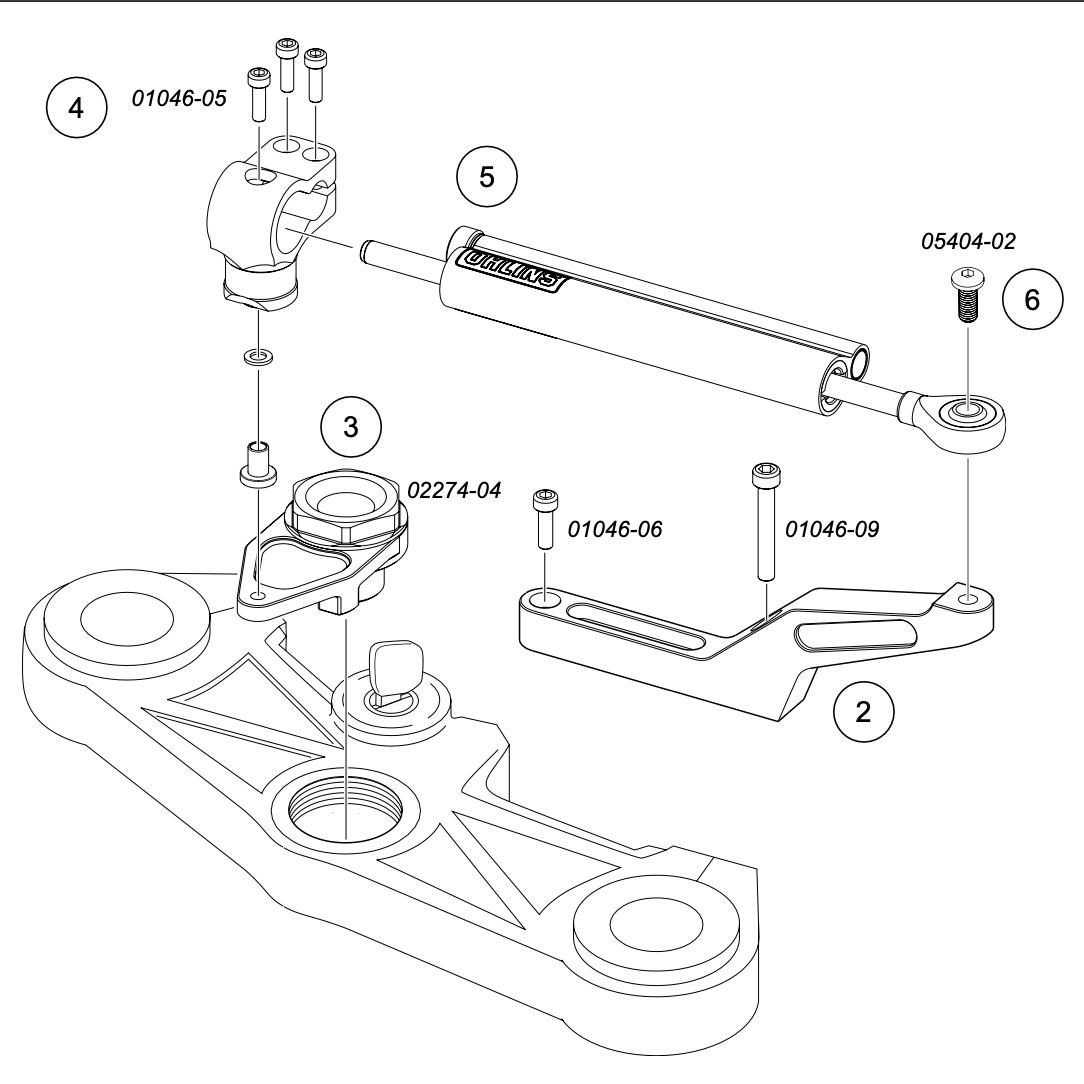 Ohlins Steering Damper SD 042 Kawasaki ZX6R 636 2013 - 2024