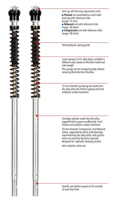 Fork Cartridge KIT F20K TRACER 900 2015 - 2017