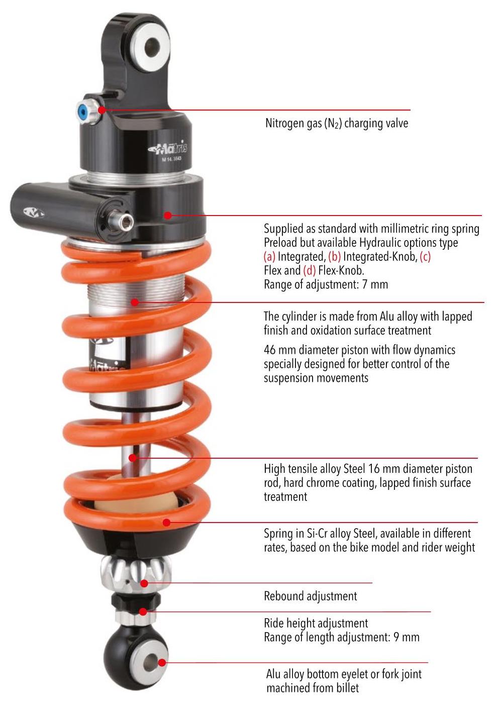 Shock Absorber M46KD MONSTER 1000 / 1000S / 1000DS 2003 - 2005