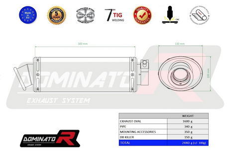 Dominator Exhaust Silencer Kawasaki KLE 650 Versys 2008 - 2014