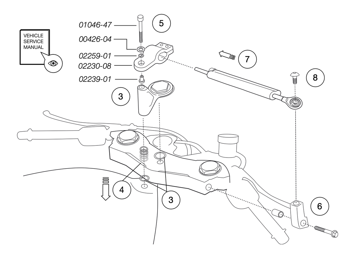 Ohlins Steering Damper SD 020 Yamaha YZF-R6 2006 - 2016