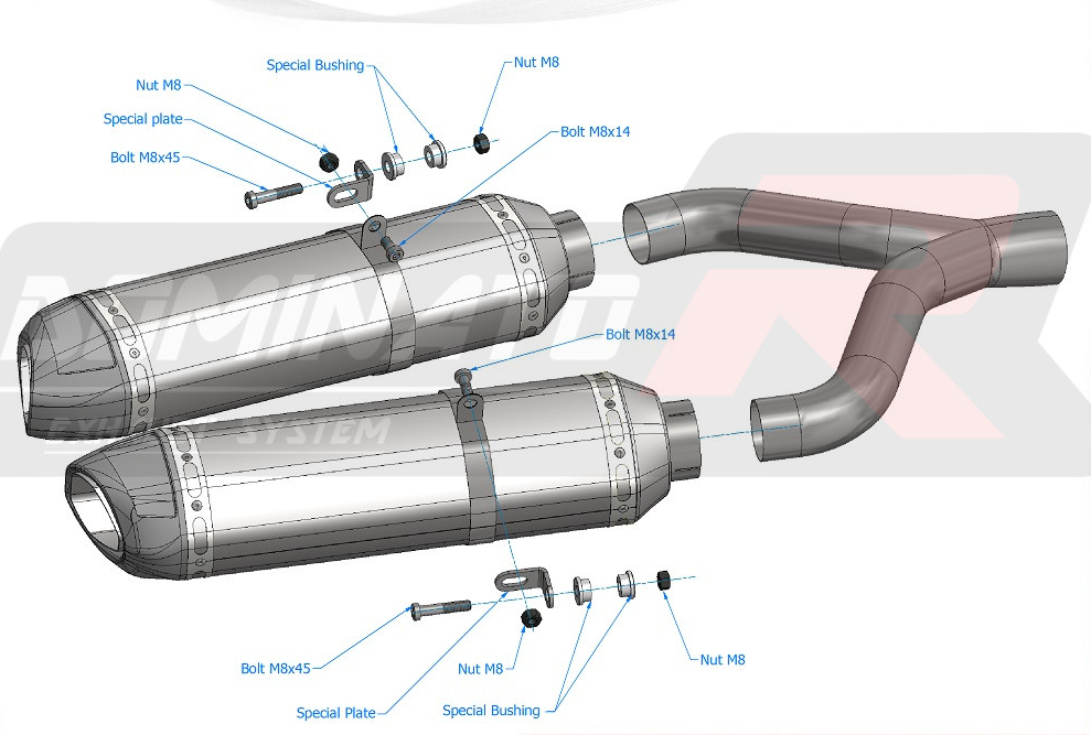 Dominator Exhaust Silencer Shiver 750 2007-2016