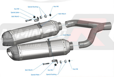 Dominator Exhaust Silencer Shiver 750 2007-2016